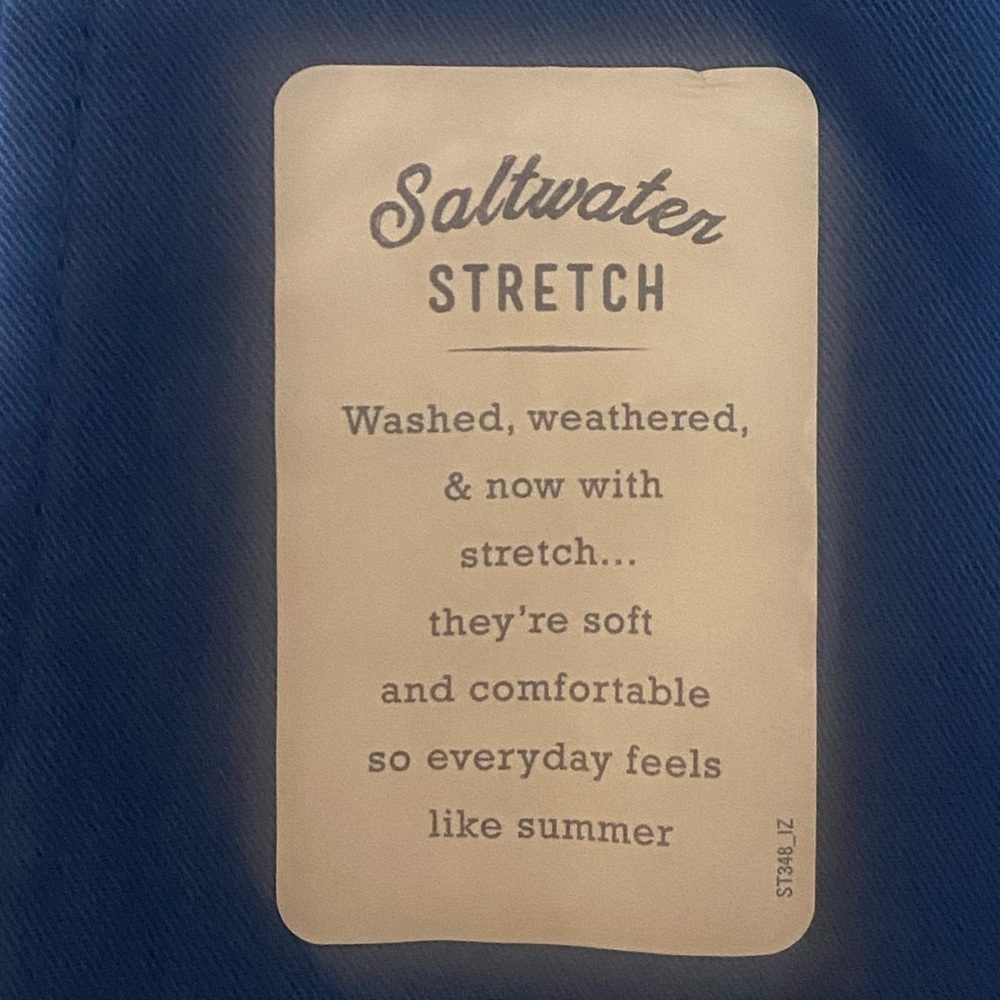 Izod saltwater stretch Blue Men's Shorts NWT - Picture 6 of 8